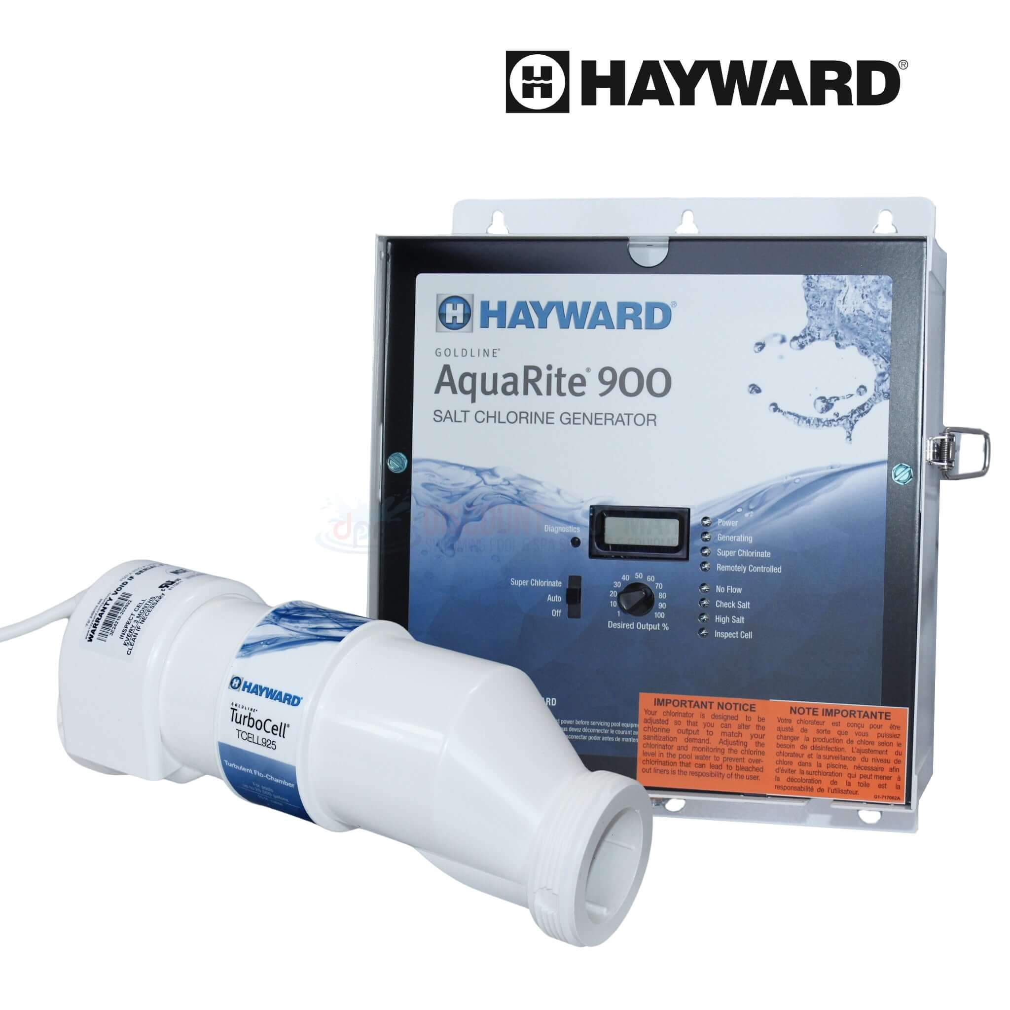 Système au sel Hayward AquaRite 940 – 40 000 gallons